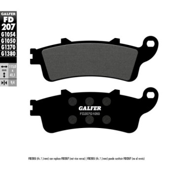 pastillas de freno moto galfer scooter fd207g1050