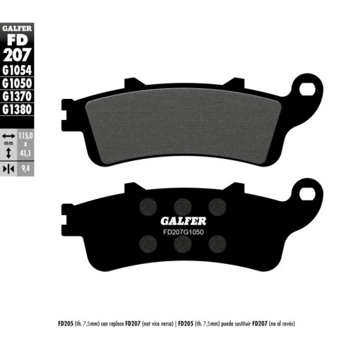 pastillas de freno moto galfer scooter fd207g1050