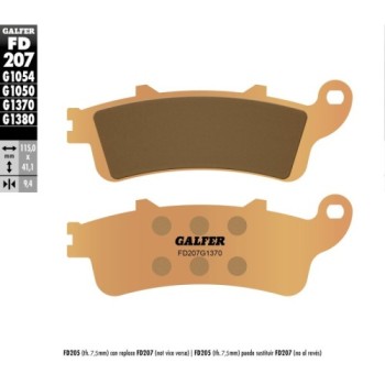 pastillas de freno moto galfer sinter street fd207