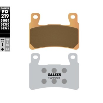 pastillas de freno moto galder sinter sport fd219g