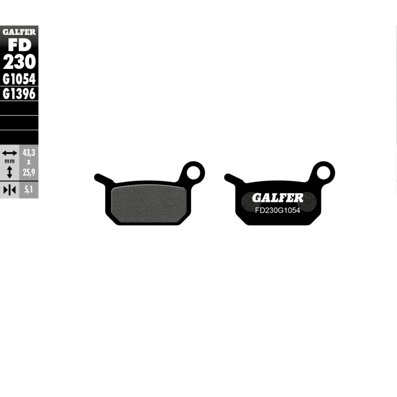 pastillas de freno moto galfer semi metal fd230g10