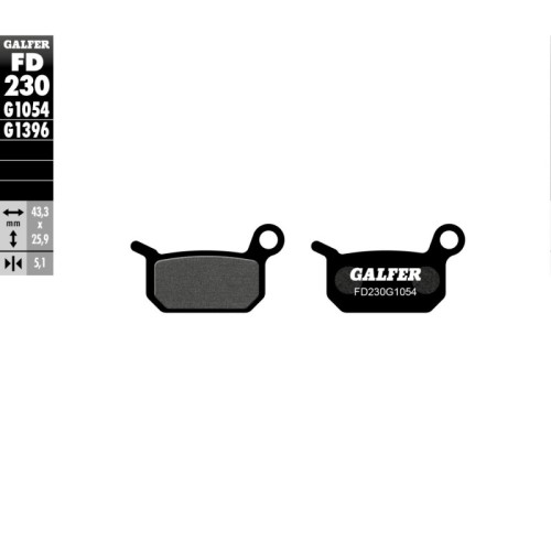 pastillas de freno moto galfer semi metal fd230g10