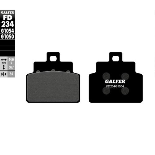 pastillas de freno moto galfer semi metal fd234g10