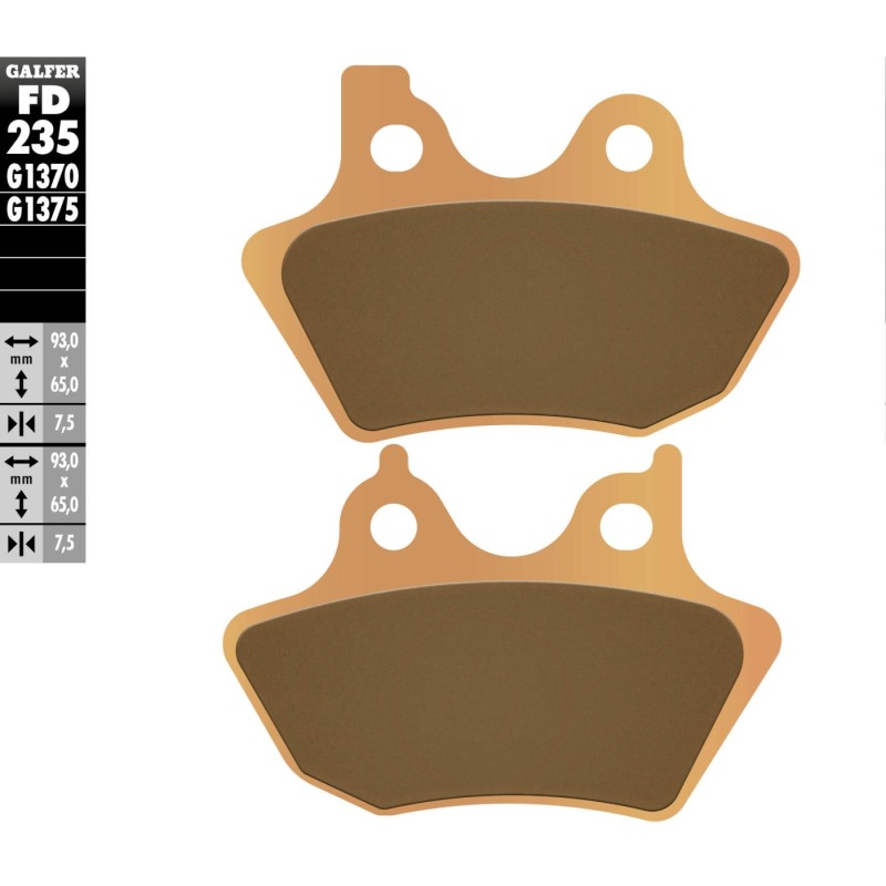 pastillas de freno moto galder sinter sport fd235g