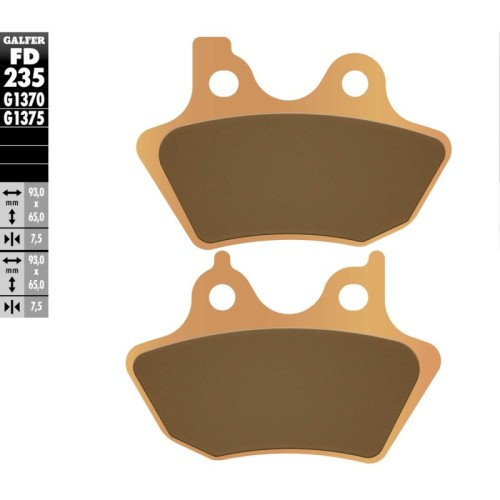 pastillas de freno moto galder sinter sport fd235g