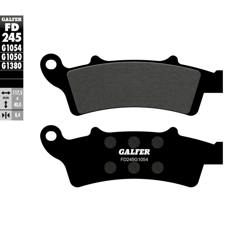 pastillas de freno moto galfer semi metal fd245g10