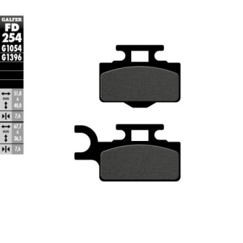 pastillas de freno moto galfer semi metal fd254g10