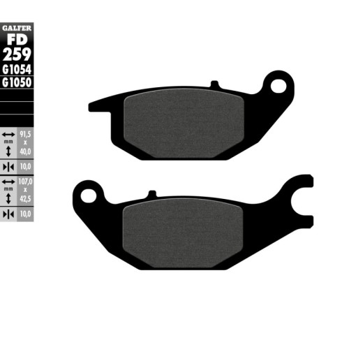 pastillas de freno moto galfer semi metal fd259g10