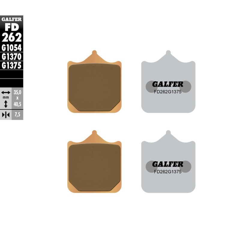 pastillas de freno moto galder sinter sport fd262g