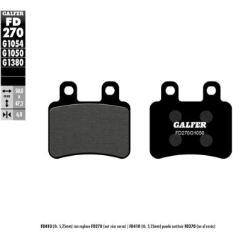 pastillas de freno moto galfer semi metal fd270g10