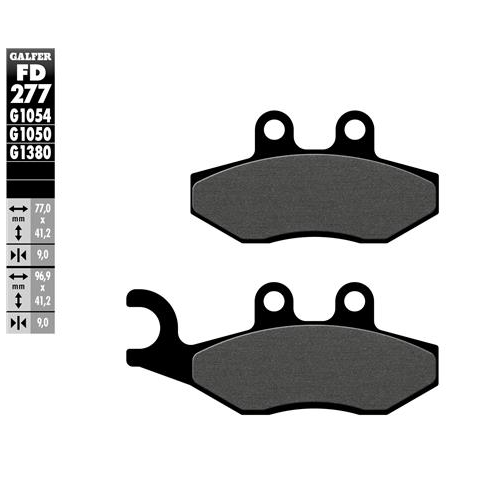 pastillas de freno moto galfer semi metal fd277g10