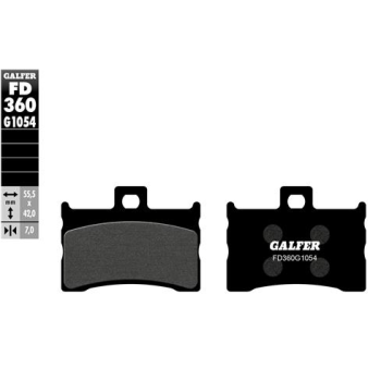 pastillas de freno galfer fd360g1054 semimetalicas delanteras para metrakit mini gp y xl