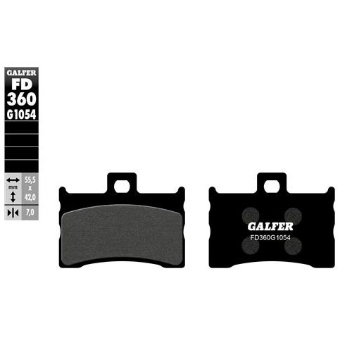 pastillas de freno galfer fd360g1054 semimetalicas delanteras para metrakit mini gp y xl