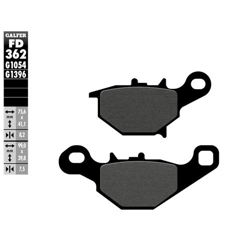 pastillas de freno moto galfer semi metal fd362g10