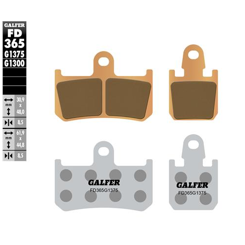 pastillas de freno moto galder sinter sport fd365g