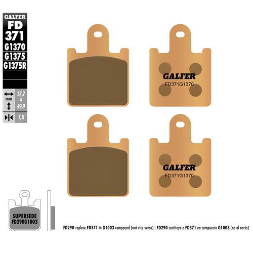 pastillas de freno moto galfer sinter street fd371