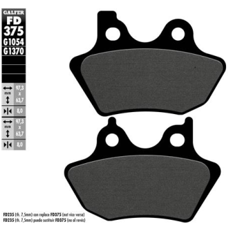pastillas de freno moto galfer semi metal fd375g10