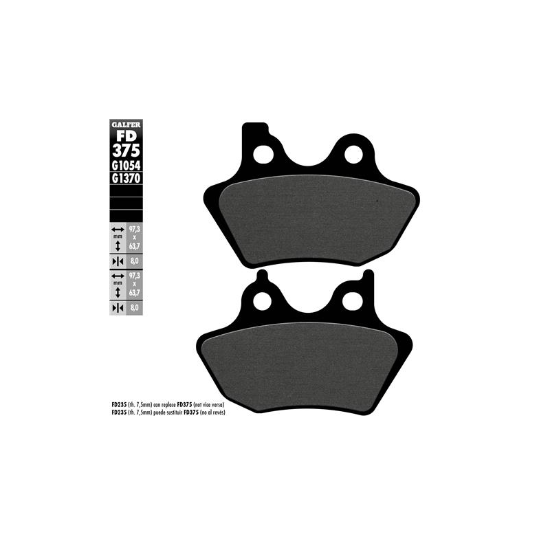 pastillas de freno moto galfer semi metal fd375g10
