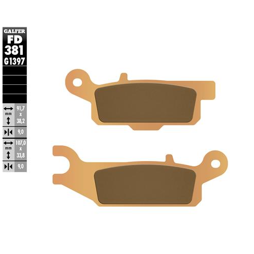 pastillas de freno moto galfer sinter quad fd381g1