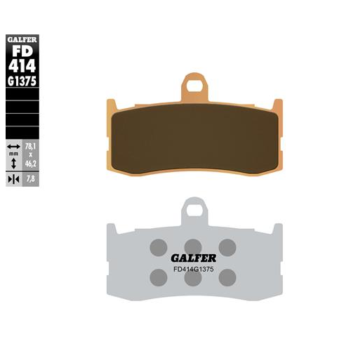 pastillas de freno moto galder sinter sport fd414g