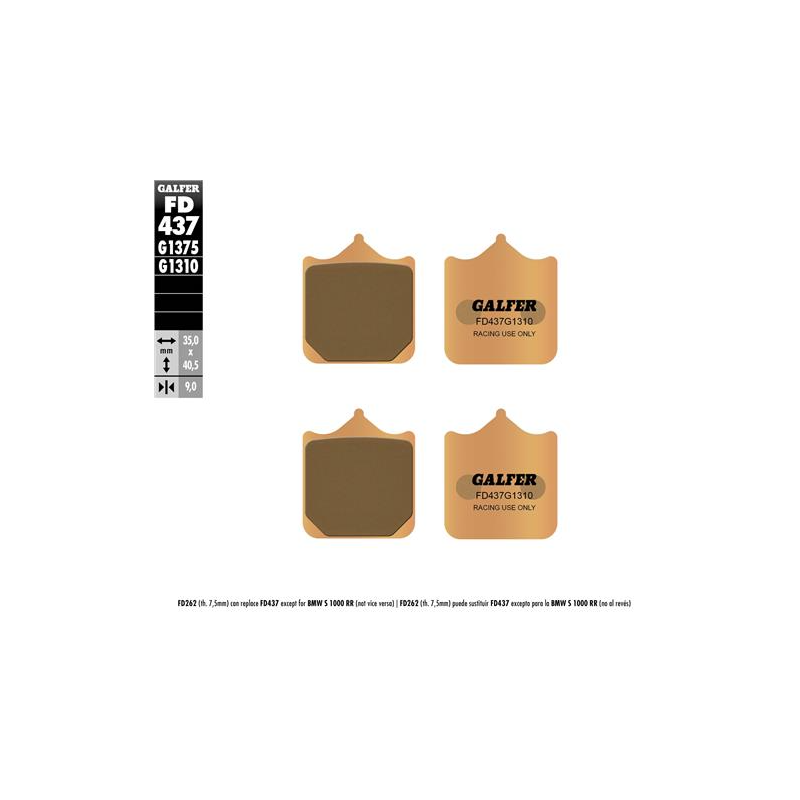 pastillas de freno moto galfer sinter racing fd437