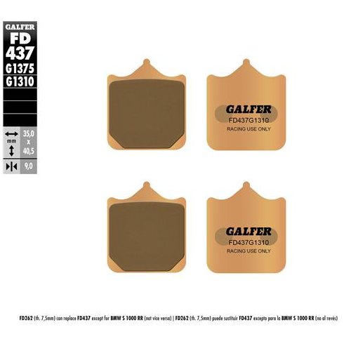 pastillas de freno moto galfer sinter racing fd437