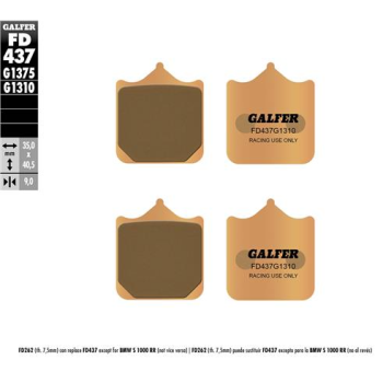 pastillas de freno moto galfer sinter sport r fd43