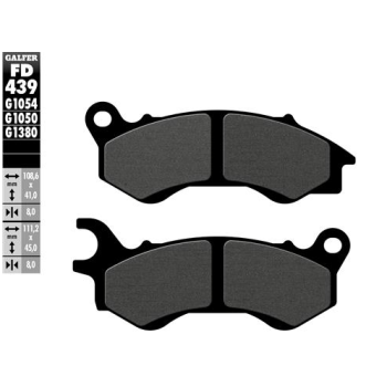 pastillas de freno moto galfer semi metal fd439g10