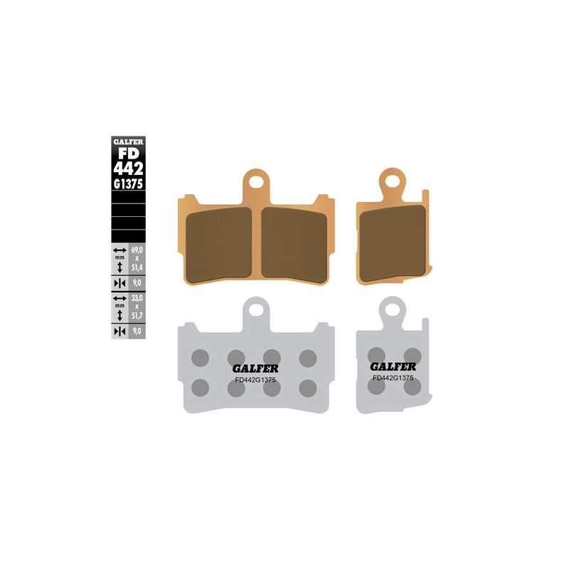 pastillas de freno moto galder sinter sport fd442g