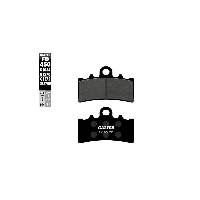 pastillas de freno moto galfer semi metal fd450g10
