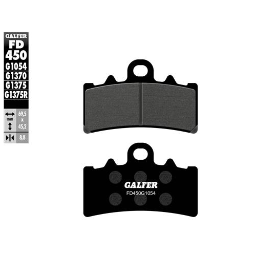 pastillas de freno moto galfer sinter sport r fd45