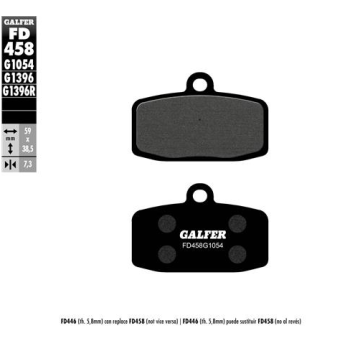 pastillas de freno moto galfer semi metal fd458g10