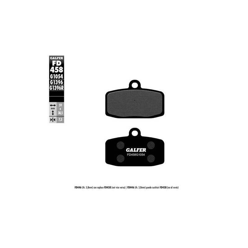 pastillas de freno moto galfer semi metal fd458g10