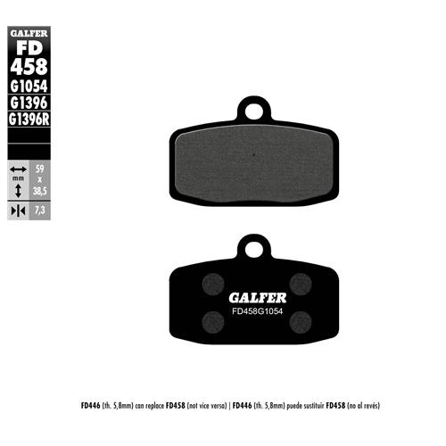 pastillas de freno moto galfer semi metal fd458g10
