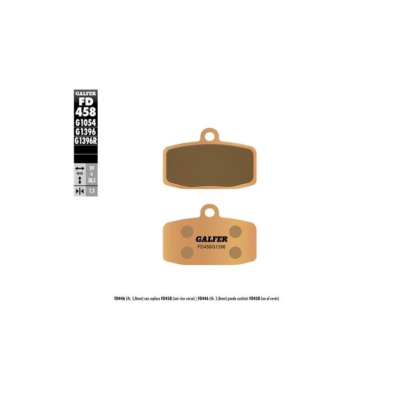 pastillas de freno galfer fd458g1396 sinterizadas off road para pit bike y minimoto