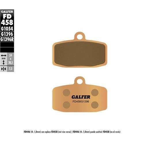 pastillas de freno galfer fd458g1396 sinterizadas off road para pit bike y minimoto