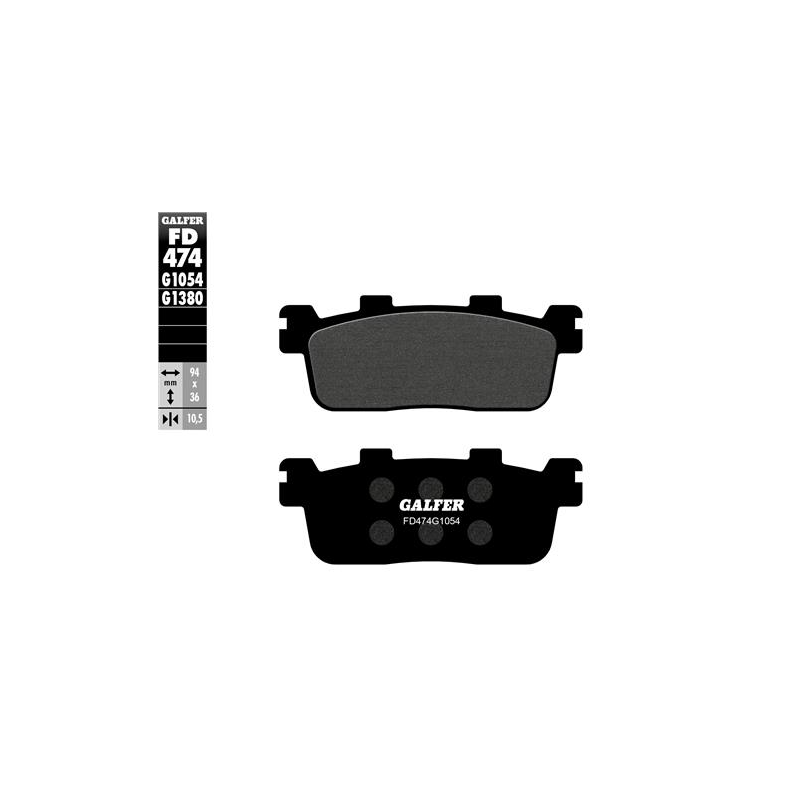 pastillas de freno moto galfer semi metal fd474g10