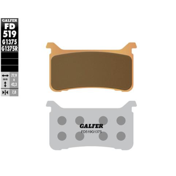 pastillas de freno moto galder sinter sport fd519g
