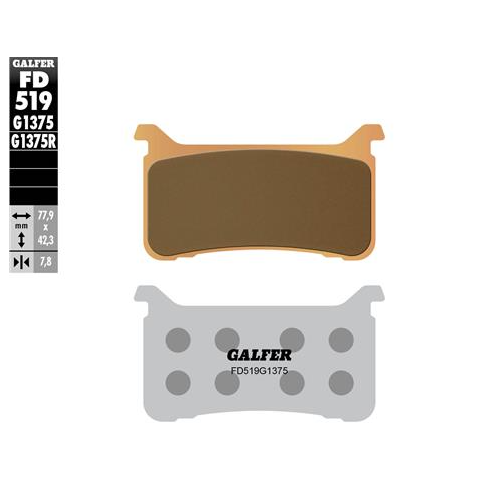 pastillas de freno moto galfer sinter sport r fd51