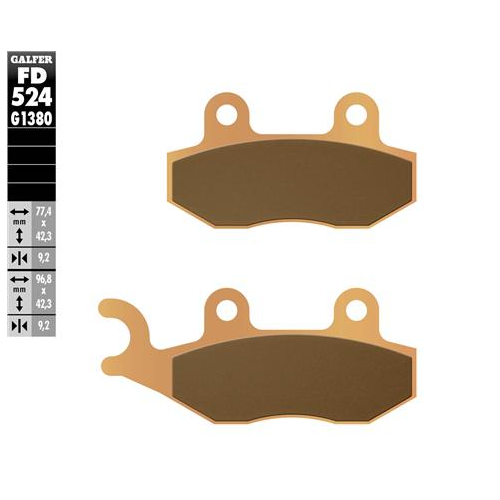 pastillas de freno moto galfer scooter fd524g1380