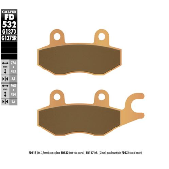 pastillas de freno moto galfer sinter street fd532