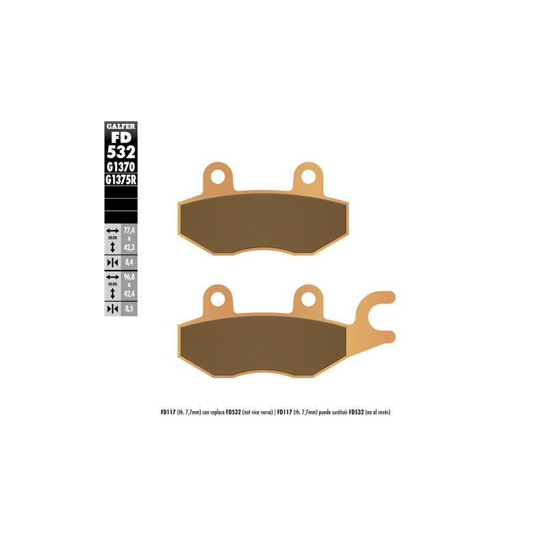 pastillas de freno moto galfer sinter street fd532