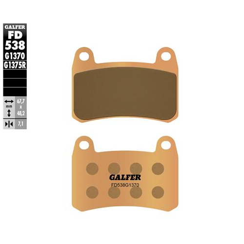 pastillas de freno moto galfer sinter street fd538