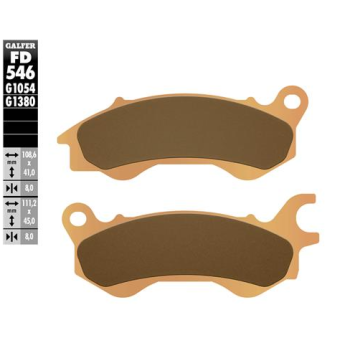 pastillas de freno moto galfer semi metal fd546g10