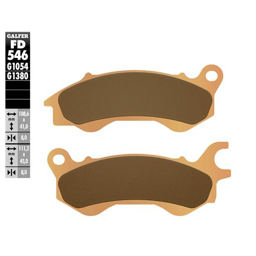 pastillas de freno moto galfer semi metal fd546g10