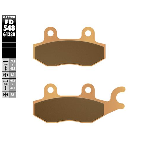 pastillas de freno moto galfer scooter fd548g1380