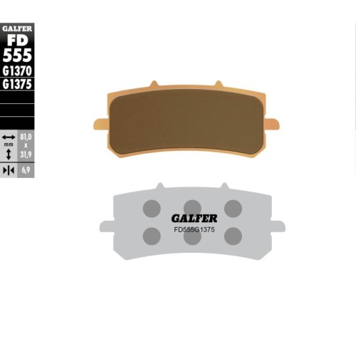 pastillas de freno moto galfer sinter street fd550g1370