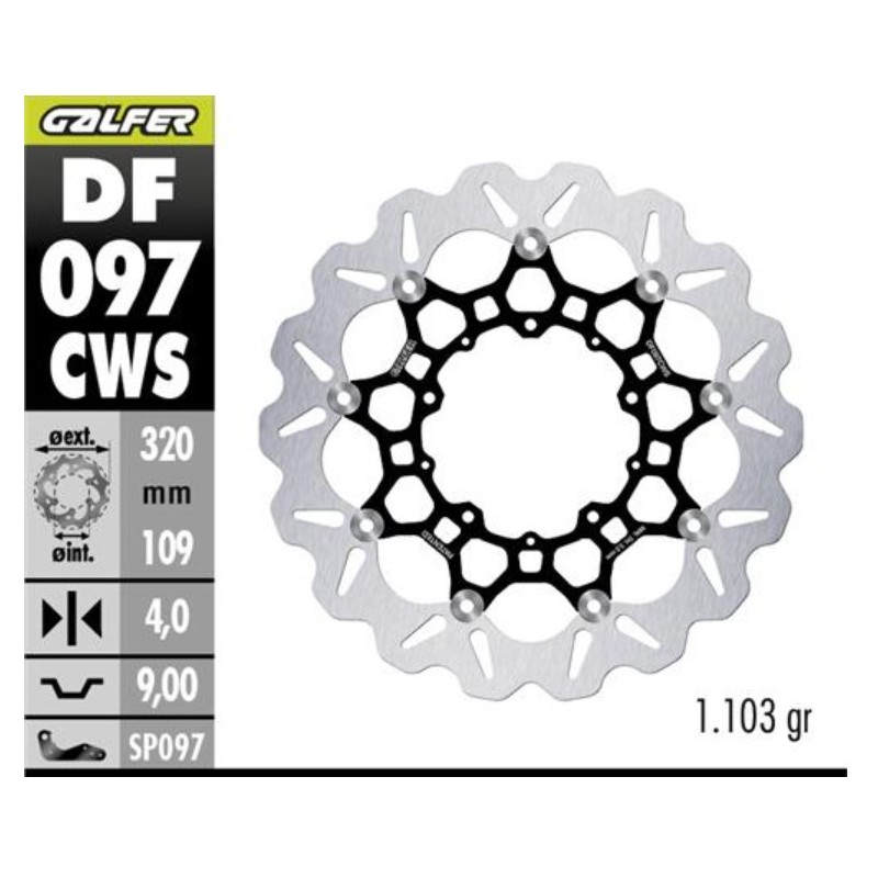 kit galfer discos honda x adv sobredimensionados 320mm kg097cws