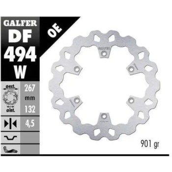 kit freno oversize galfer kg4743fs yamaha t max 500 2008 wave 320 mm delantero trasero 2