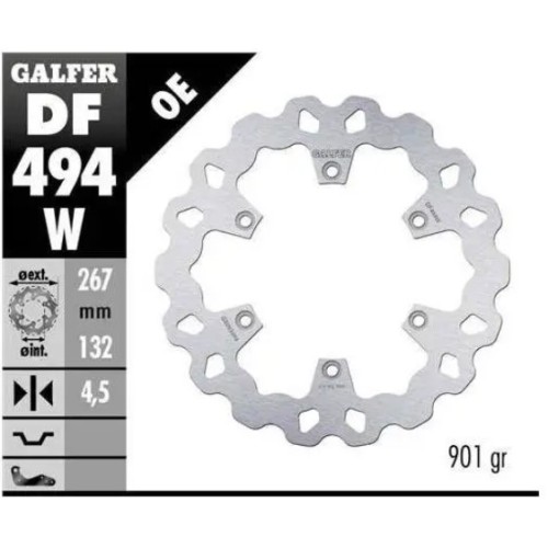 kit freno oversize galfer kg4743fs yamaha t max 500 2008 wave 320 mm delantero trasero